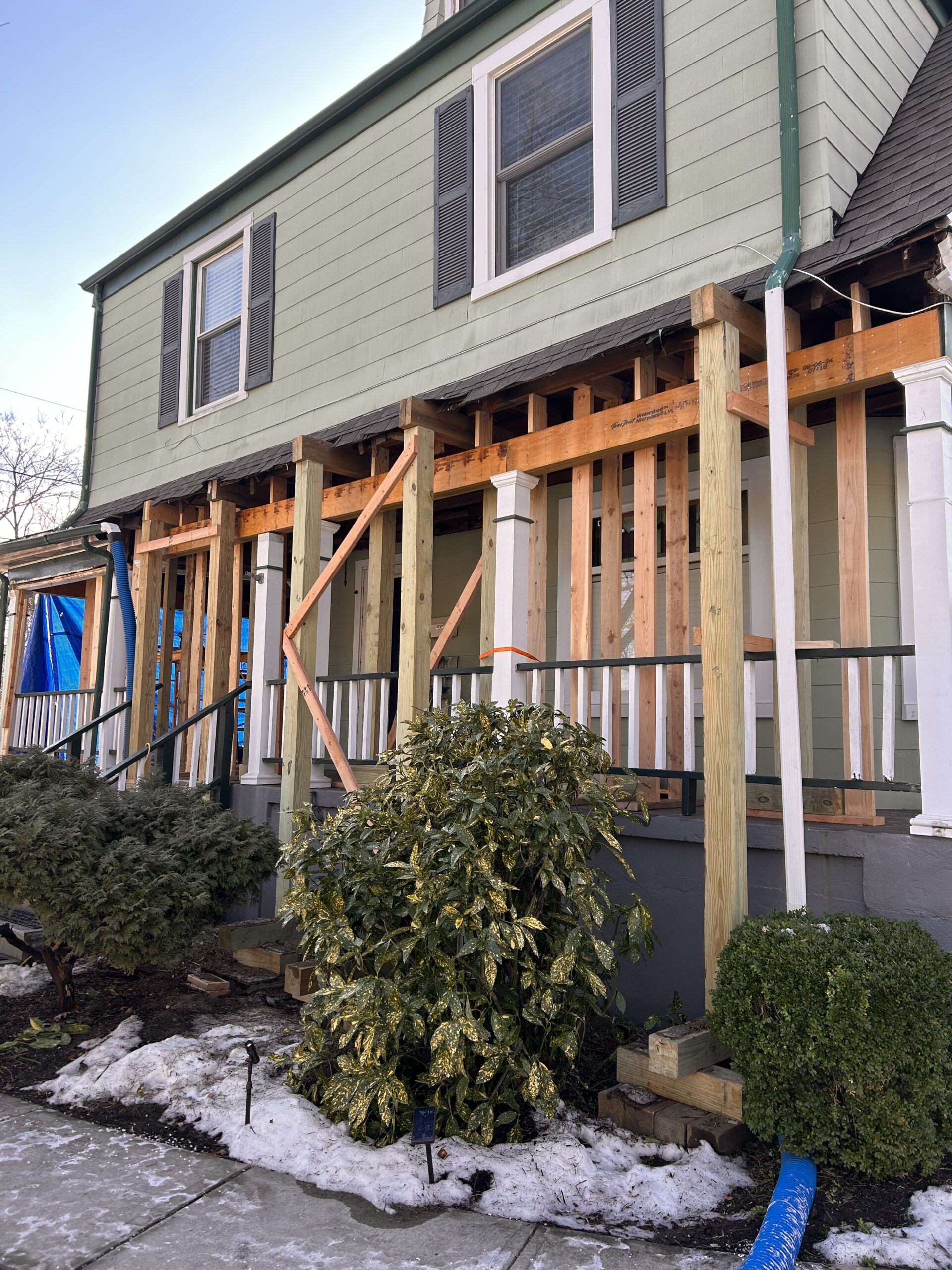 Second-Story Load-Bearing Beam Replacement – before photo 2