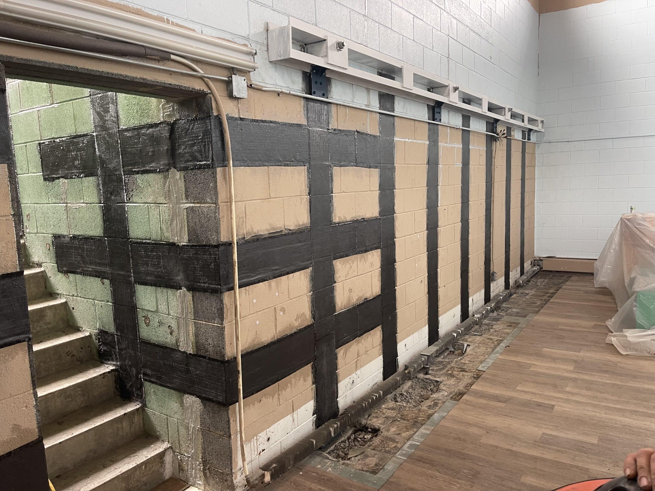 Church Daycare Water Intrusion & Wall Stabilization – before photo 3