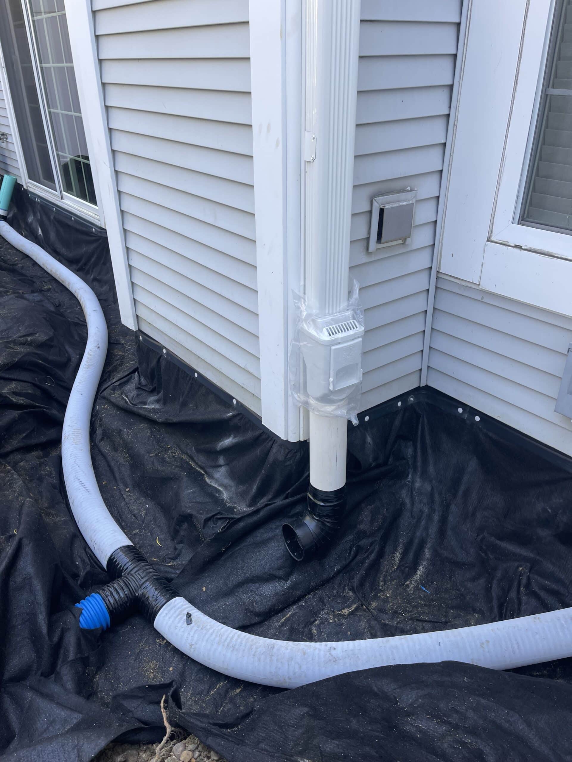 Townhouse Complex Exterior Drainage Solution – completed project